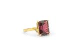 Deep Red Newry Tourmaline Gold Ring