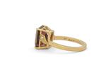 Deep Red Newry Tourmaline Gold Ring