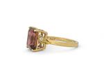 Deep Red Newry Tourmaline Gold Ring