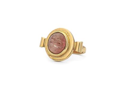 Cats Eye Pink Maine Tourmaline Ring