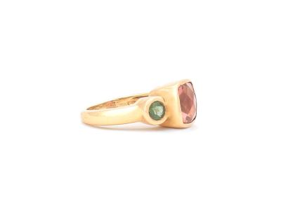 Pink and Green Maine Tourmaline Ring