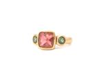 Pink and Green Maine Tourmaline Ring