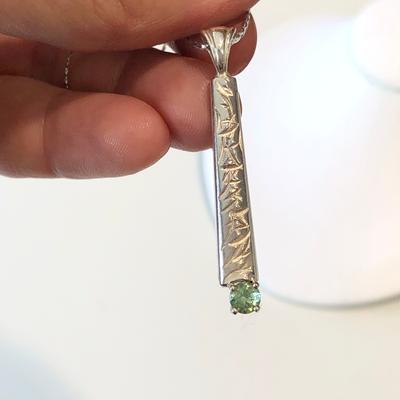 Light Blue Green Maine Tourmaline Pendant