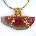 Large Maine Watermelon Tourmaline Pendant