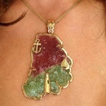 SOLD-"A Slice of Maine" - Rare Extra Large Slice of Maine Watermelon Tourmaline Crystal