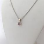 Bezel Set Pink Maine Tourmaline Trillion Pendant