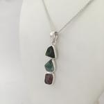 Three Stone Maine Tourmaline Cabochon Pendant