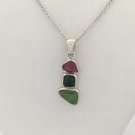 SOLD:  Three Stone Maine Tourmaline Cabochon Pendant