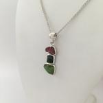 SOLD:  Three Stone Maine Tourmaline Cabochon Pendant