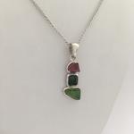 SOLD:  Three Stone Maine Tourmaline Cabochon Pendant