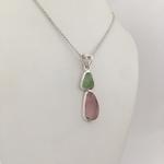 Two Stone Maine Tourmaline Cabochon Pendant