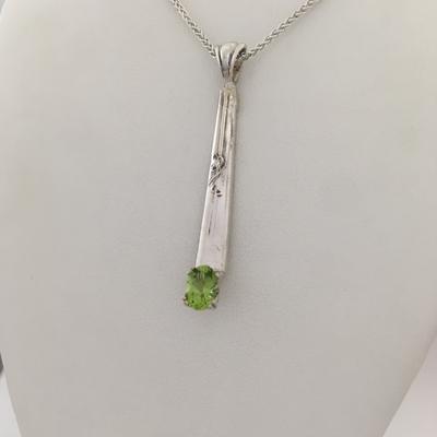 Green Maine Tourmaline Pendant