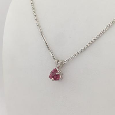 Pink Maine Tourmaline Trillion Pendant