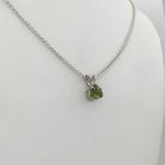 Green Maine Tourmaline Trillion Pendant