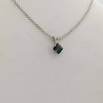 Blue Faceted Maine Tourmaline Pendant