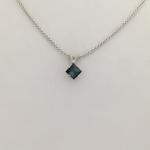 Blue Faceted Maine Tourmaline Pendant