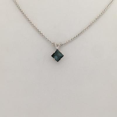 Blue Faceted Maine Tourmaline Pendant