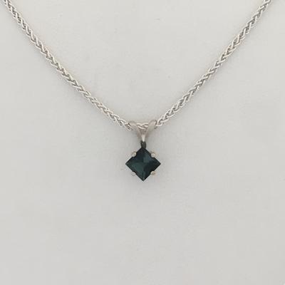 Blue Faceted Maine Tourmaline Pendant