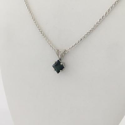 Blue Faceted Maine Tourmaline Pendant