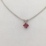 Red Faceted Maine Tourmaline Pendant