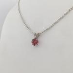 Red Faceted Maine Tourmaline Pendant