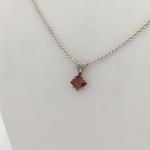 Red Faceted Maine Tourmaline Pendant