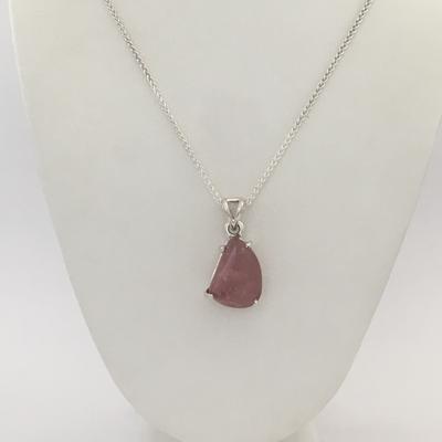 Pink Maine Tourmaline Cabochon Pendant