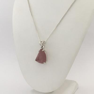 Pink Maine Tourmaline Cabochon Pendant