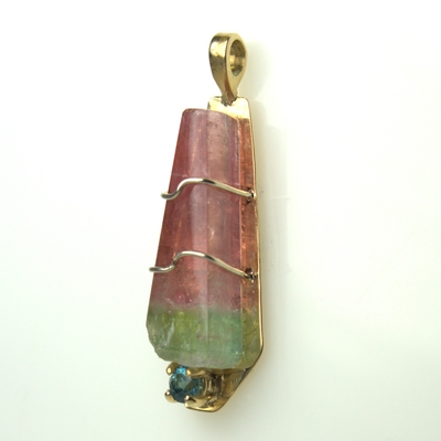 Maine  Watermelon Tourmaline Pendant