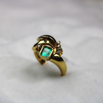 Emerald and Diamond Ring