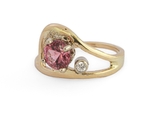 Diamond Accented Pink Tourmaline Ring