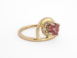 Diamond Accented Pink Tourmaline Ring