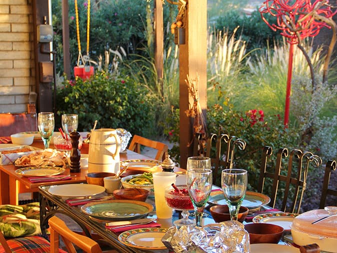 a mosquito free dinner in a phoenix backyard