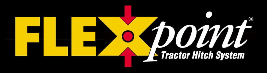 Flex point tractor hitch system logo