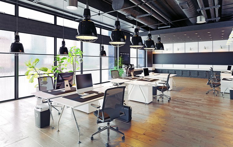 office spaces in a large building