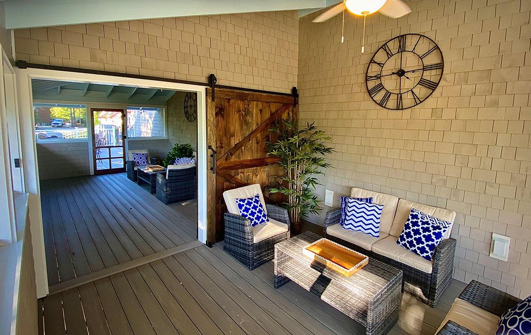 outdoor porch area
