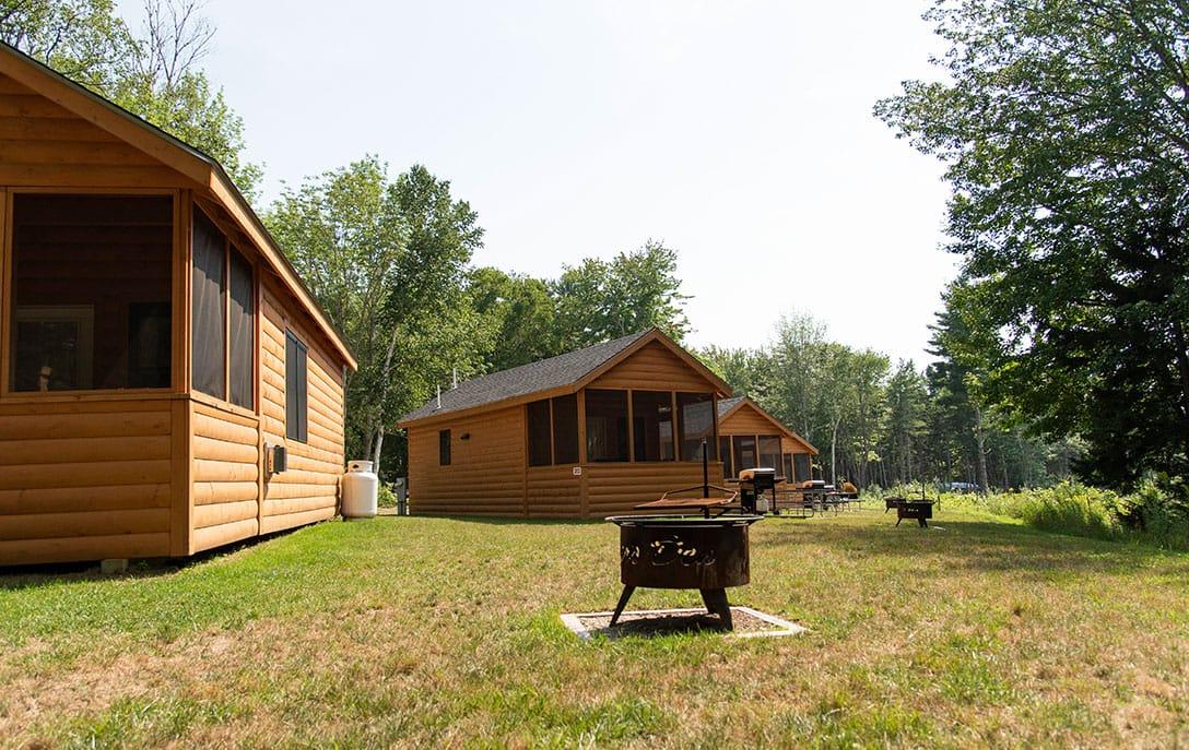 two new cabins near acadia national park