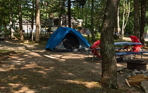 large tent site at smuggler's den
