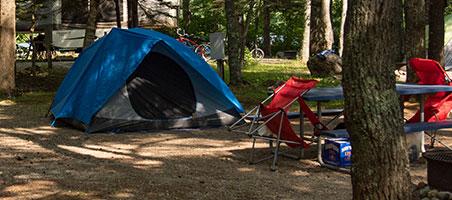 tent site at smuggler's den