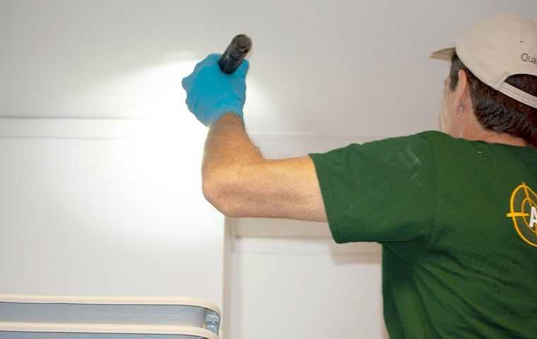 technician inspecting home in albany new york