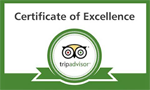 Trip Advisor certificate of excellence