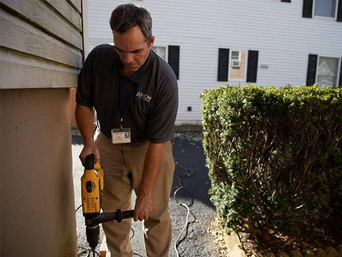 drilling holes in foundation for termite treatment around new jersey home