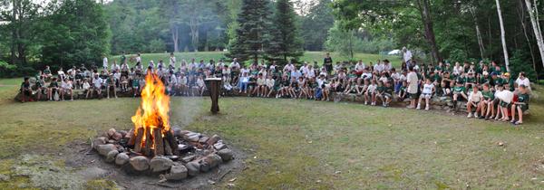 campfire pano