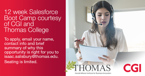 CGI & Thomas College partner to offer FREE 12 week Salesforce Bootcamp