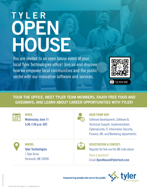 Tyler Technologies is hosting an upcoming open house event on June 11th