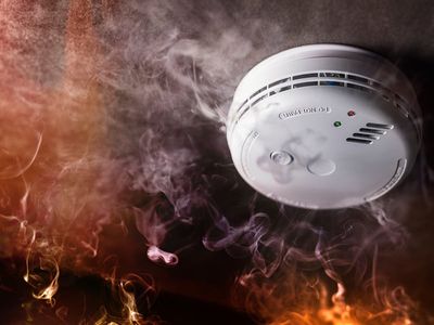 smoke around fire alarm