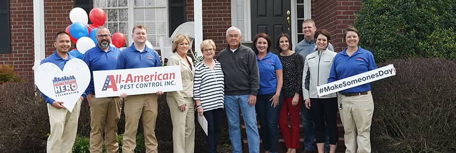 all-american pest control staff with coach robinson