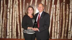 the national green building advocate award being presented