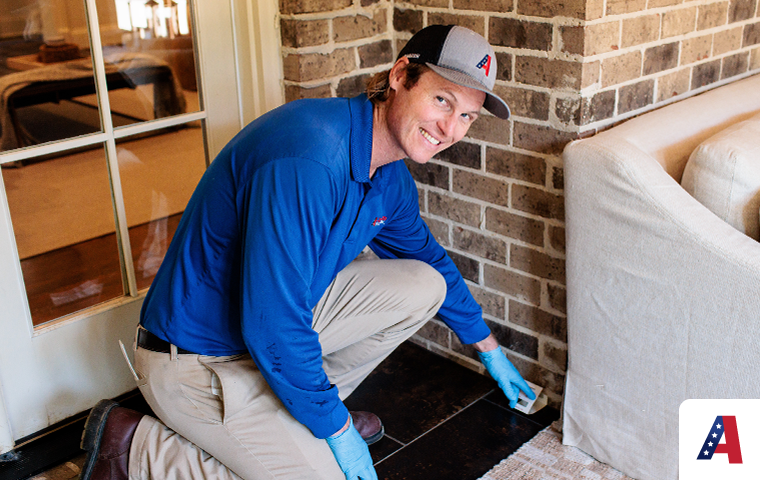 tech servicing brick home