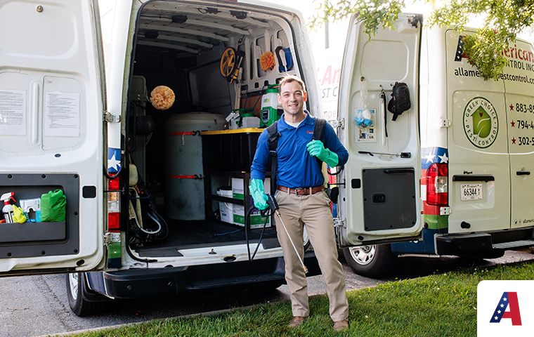 technician preparing for service